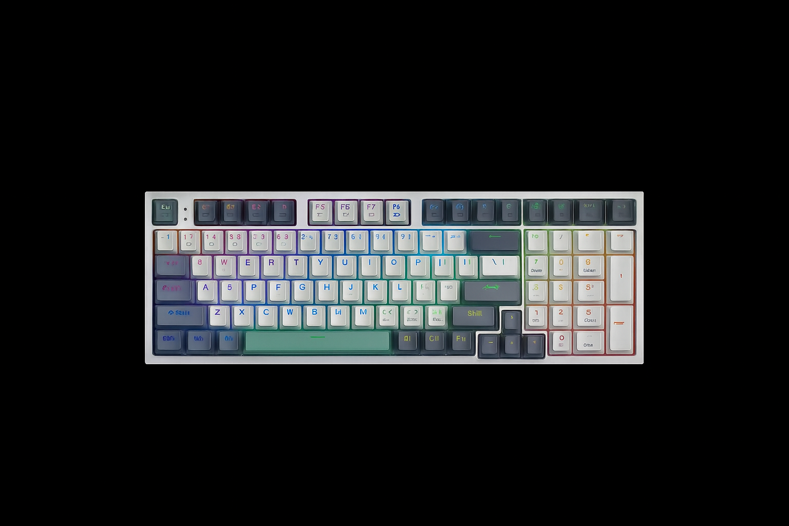 Machenike - K500 Mechanical Keyboard Gaming Keyboard - White