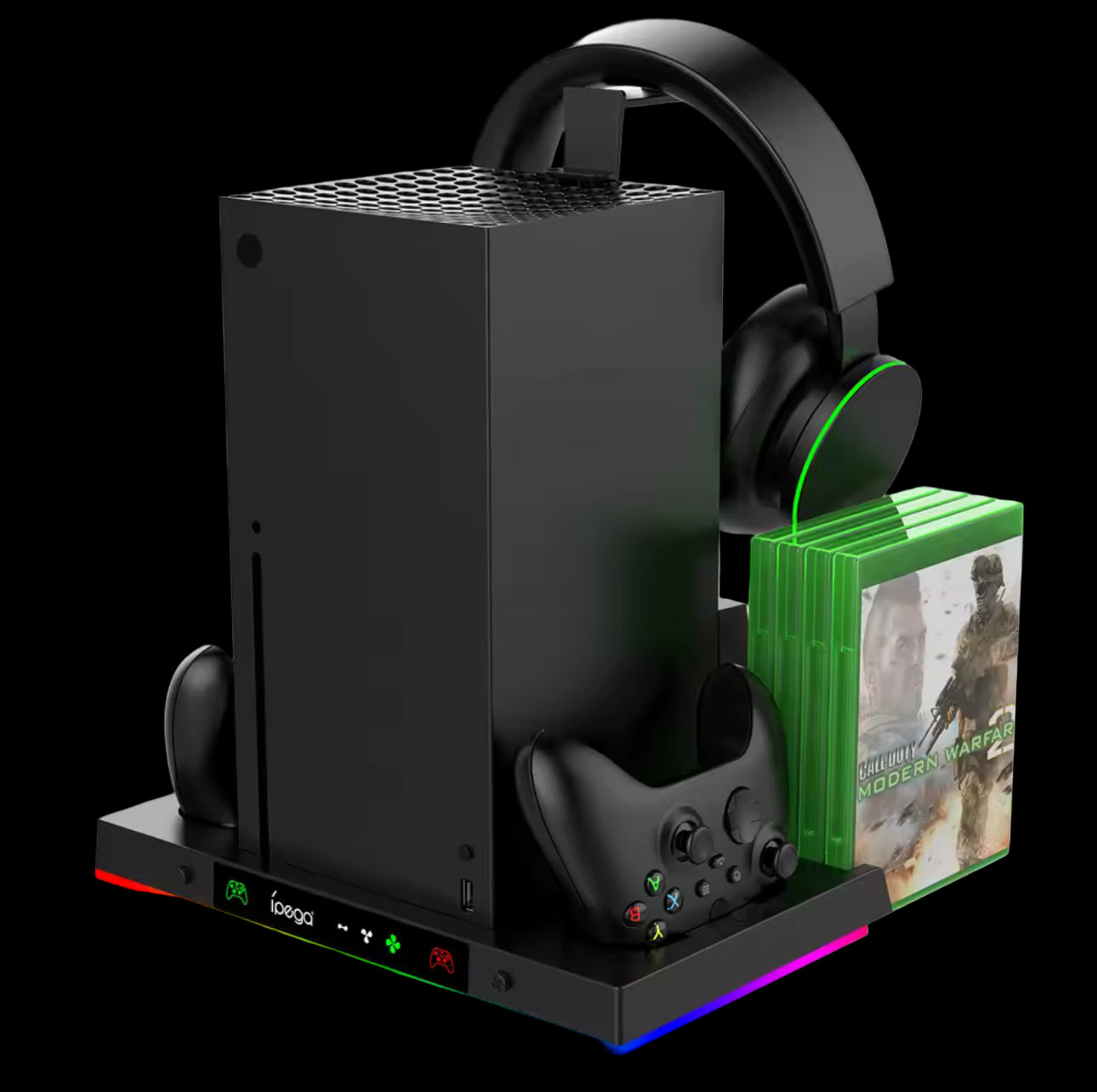 Xbox Series X Cooling Fan Stand & Charging Station With Dual Controller Dock