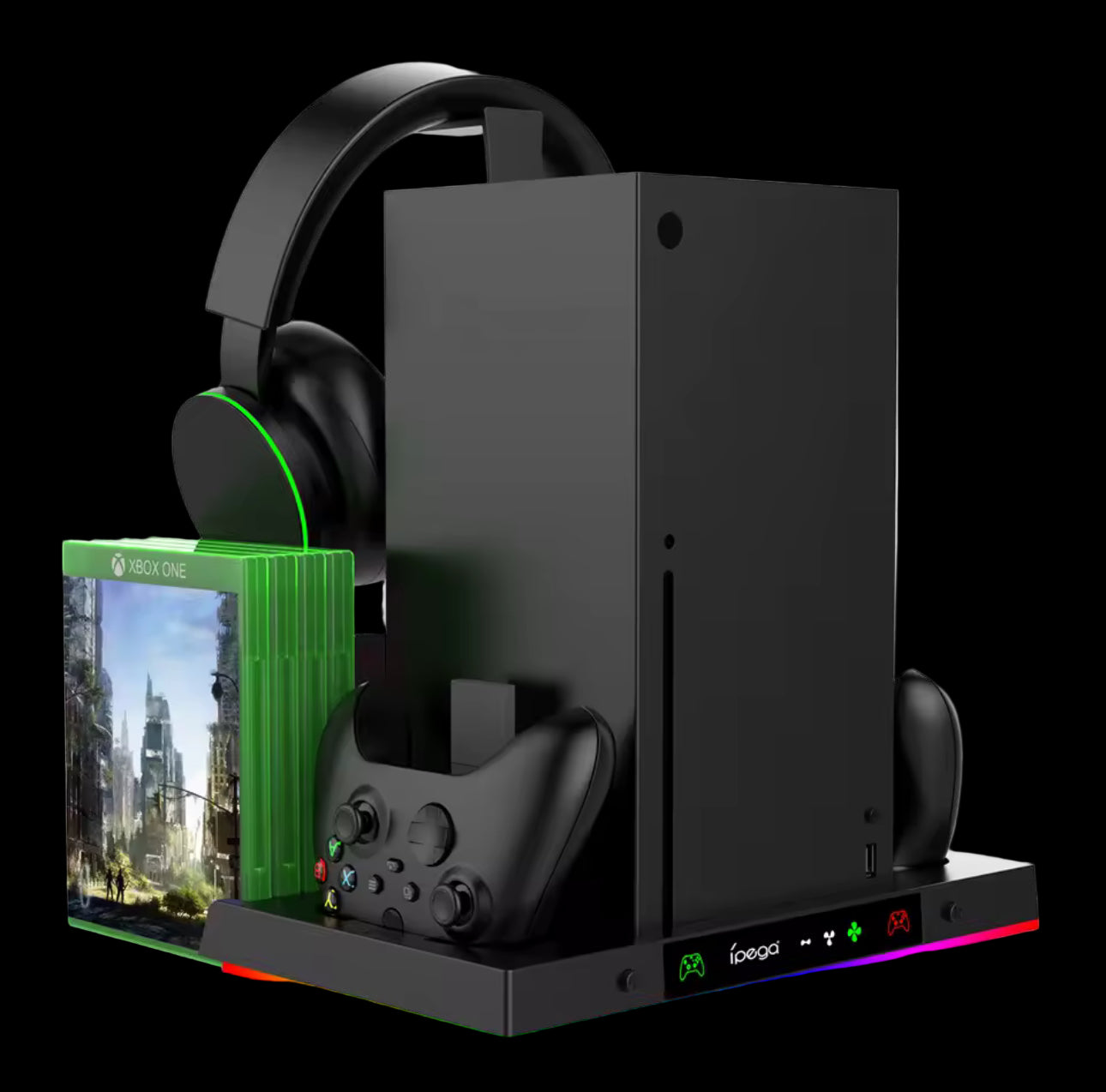 Xbox Series X Cooling Fan Stand & Charging Station With Dual Controller Dock