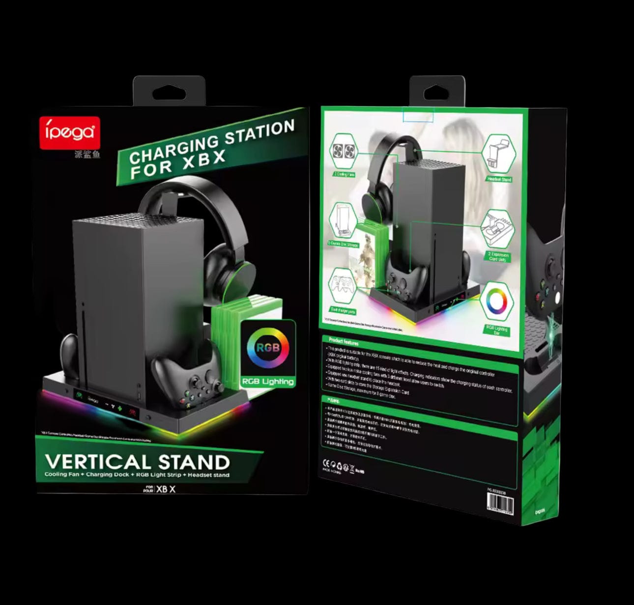 Xbox Series X Cooling Fan Stand & Charging Station With Dual Controller Dock
