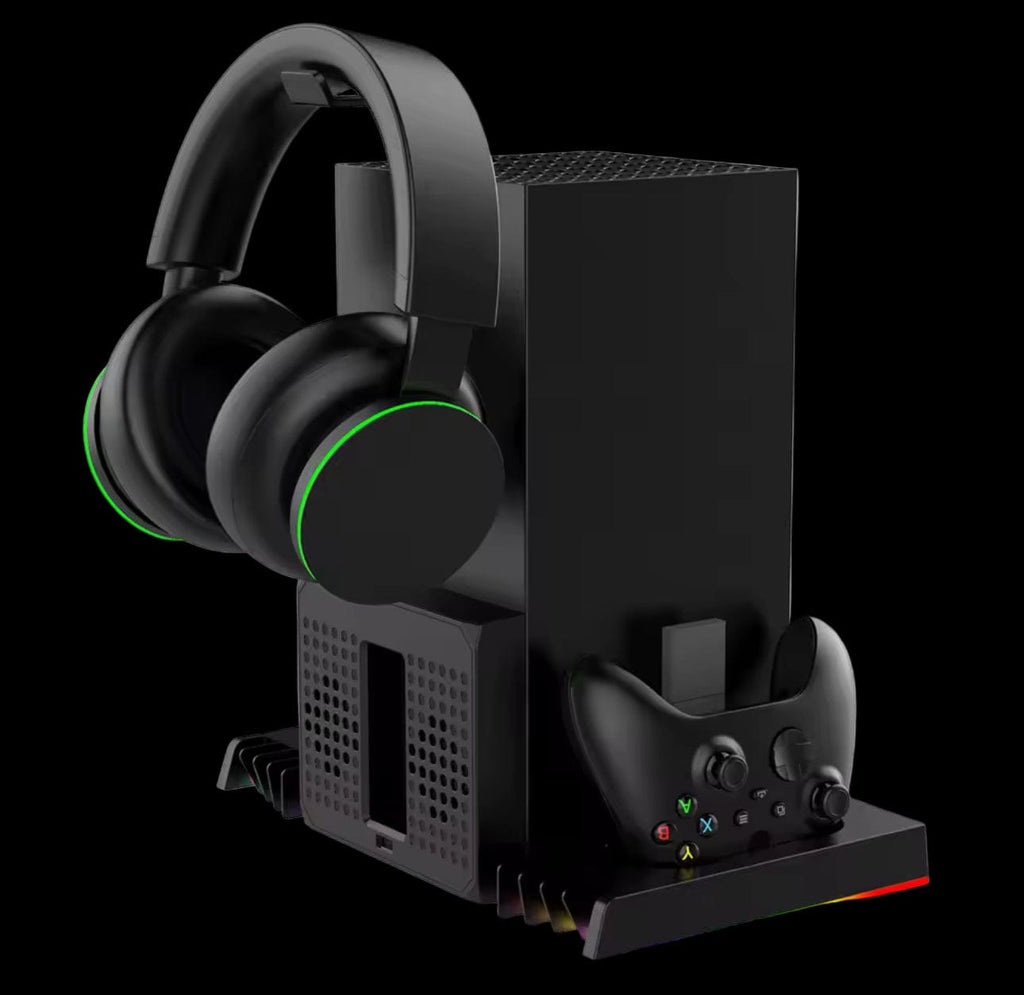 Xbox Series X Cooling Fan Stand & Charging Station With Dual Controller Dock