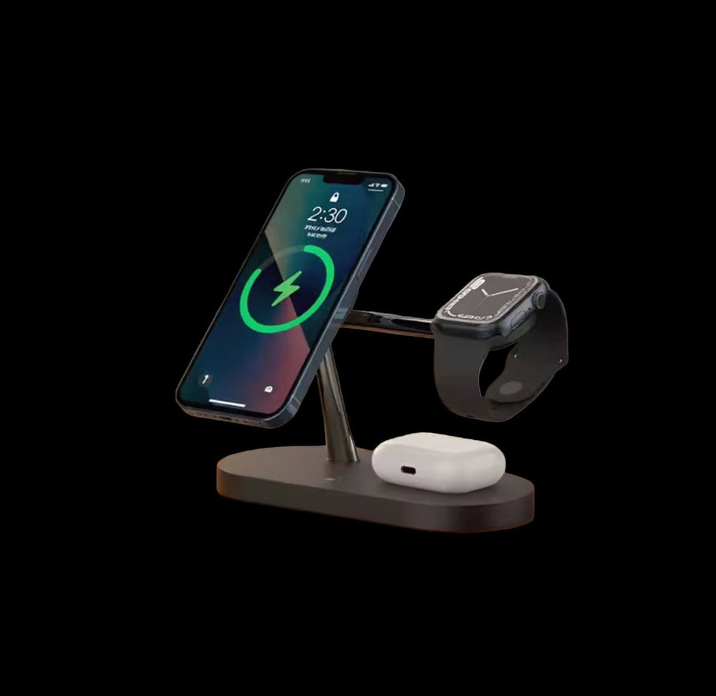 3-in-1 Wireless Charging Stand For iPhone 12-16, Apple Watch 4-10 & AirPods Pro 3/2 - Fast Charging Dock
