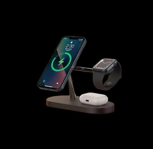 3-in-1 Wireless Charging Stand For iPhone 12-16, Apple Watch 4-10 & AirPods Pro 3/2 - Fast Charging Dock