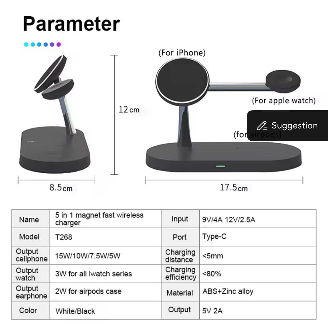 3-in-1 Wireless Charging Stand For iPhone 12-16, Apple Watch 4-10 & AirPods Pro 3/2 - Fast Charging Dock